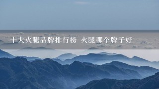 十大火腿品牌排行榜 火腿哪个牌子好 十大火腿品牌排行榜 火腿哪个牌子好