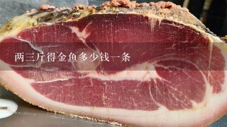 两3斤得金鱼多少钱1条 两3斤得金鱼多少钱1条