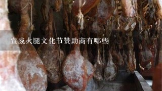 宣威火腿文化节赞助商有哪些 宣威火腿文化节赞助商有哪些