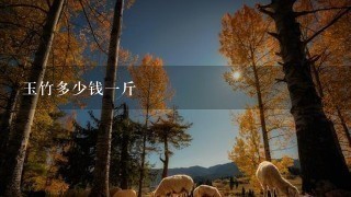 玉竹多少钱1斤 玉竹多少钱1斤