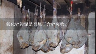 氧化锌污泥是否属于含锌废物? 氧化锌污泥是否属于含锌废物?
