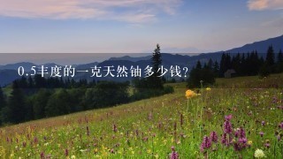 0.5丰度的1克天然铀多少钱? 0.5丰度的1克天然铀多少钱?