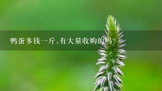 鸭蛋多钱1斤,有大量收购的吗? 鸭蛋多钱1斤,有大量收购的吗?