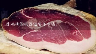 炸鸡柳的机器需要多少钱？
