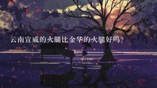 云南宣威的火腿比金华的火腿好吗? 云南宣威的火腿比金华的火腿好吗?