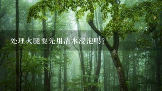 处理火腿要先用清水浸泡吗? 处理火腿要先用清水浸泡吗?