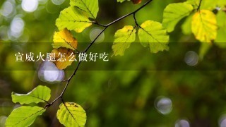 宣威火腿怎么做好吃 宣威火腿怎么做好吃