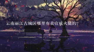 云南丽江古城区哪里有卖宣威火腿的? 云南丽江古城区哪里有卖宣威火腿的?