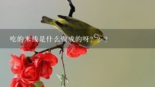 吃的米线是什么做成的呀??? 吃的米线是什么做成的呀???