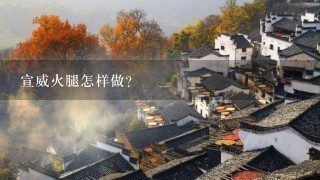 宣威火腿怎样做? 宣威火腿怎样做?