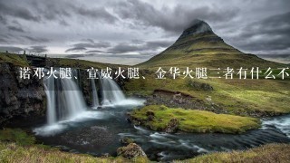 诺邓火腿、宣威火腿、金华火腿三者有什么不同? 诺邓火腿、宣威火腿、金华火腿三者有什么不同?