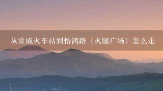 从宣威火车站到怡鸿路(火腿广场)怎么走 从宣威火车站到怡鸿路(火腿广场)怎么走