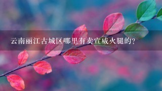 云南丽江古城区哪里有卖宣威火腿的? 云南丽江古城区哪里有卖宣威火腿的?
