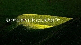 昆明哪里有专门批发宣威火腿的? 昆明哪里有专门批发宣威火腿的?