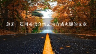 急需一篇用英语介绍云南宣威火腿的文章 急需一篇用英语介绍云南宣威火腿的文章