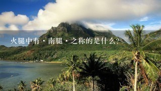 火腿中有·南腿·之称的是什么? 火腿中有·南腿·之称的是什么?
