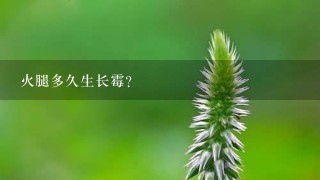 火腿多久生长霉? 火腿多久生长霉?