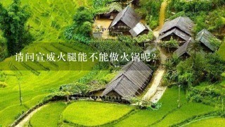 请问宣威火腿能不能做火锅呢? 请问宣威火腿能不能做火锅呢?