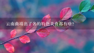 云南曲靖出了名的特色美食都有啥? 云南曲靖出了名的特色美食都有啥?