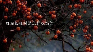 红军长征时是怎样吃饭的 红军长征时是怎样吃饭的
