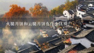 火腿月饼和云腿月饼有什么区别? 火腿月饼和云腿月饼有什么区别?
