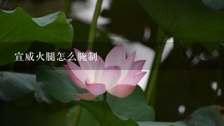 宣威火腿怎么腌制 宣威火腿怎么腌制