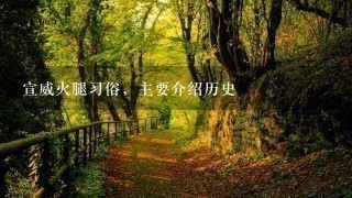 宣威火腿习俗,主要介绍历史 宣威火腿习俗,主要介绍历史