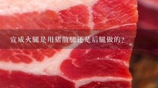 宣威火腿是用猪前腿还是后腿做的? 宣威火腿是用猪前腿还是后腿做的?