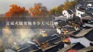 宣威火腿要腌多少天可以晒 宣威火腿要腌多少天可以晒