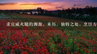 求宣威火腿的渊源,来历,独特之处,烹饪方法,有图 求宣威火腿的渊源,来历,独特之处,烹饪方法,有图