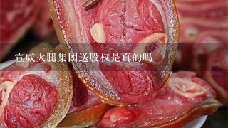 宣威火腿集团送股权是真的吗 宣威火腿集团送股权是真的吗