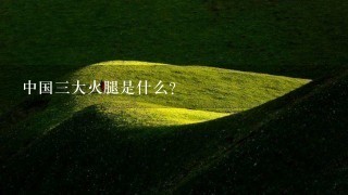 中国三大火腿是什么? 中国三大火腿是什么?