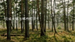 宣威火腿有哪些吃法? 宣威火腿有哪些吃法?