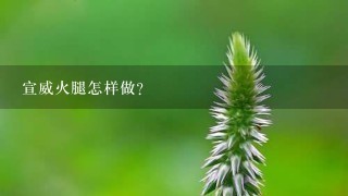宣威火腿怎样做? 宣威火腿怎样做?