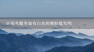 宣威火腿里面有白色的颗粒能吃吗 宣威火腿里面有白色的颗粒能吃吗