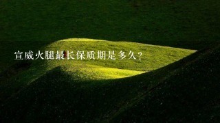 宣威火腿最长保质期是多久? 宣威火腿最长保质期是多久?