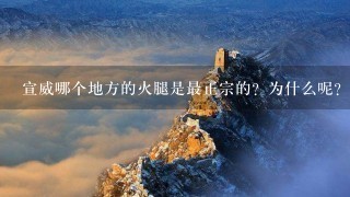 宣威哪个地方的火腿是最正宗的?为什么呢? 宣威哪个地方的火腿是最正宗的?为什么呢?
