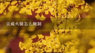 宣威火腿怎么腌制 宣威火腿怎么腌制