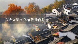 宣威火腿文化节赞助商是谁 宣威火腿文化节赞助商是谁