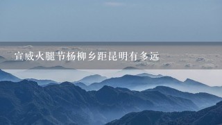 宣威火腿节杨柳乡距昆明有多远 宣威火腿节杨柳乡距昆明有多远