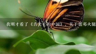 我刚才看了《舌尖上的中国》,关于诺邓火腿有一点好 我刚才看了《舌尖上的中国》,关于诺邓火腿有一点好