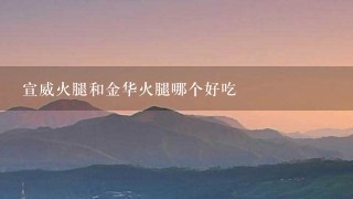 宣威火腿和金华火腿哪个好吃 宣威火腿和金华火腿哪个好吃