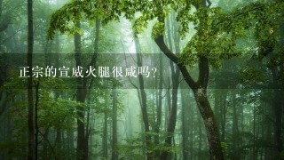 正宗的宣威火腿很咸吗? 正宗的宣威火腿很咸吗?