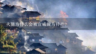 火腿为什么会被宣威做为特产? 火腿为什么会被宣威做为特产?