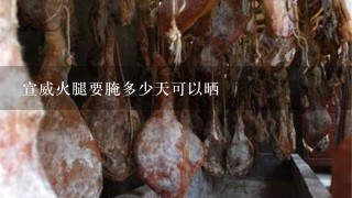 宣威火腿要腌多少天可以晒 宣威火腿要腌多少天可以晒