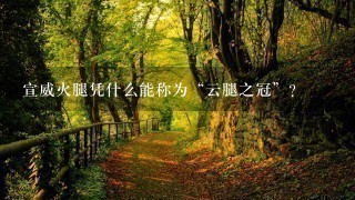 宣威火腿凭什么能称为“云腿之冠”? 宣威火腿凭什么能称为“云腿之冠”?