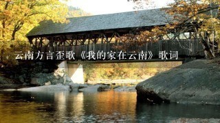 云南方言歪歌《我的家在云南》歌词 云南方言歪歌《我的家在云南》歌词