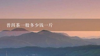 普洱茶1般多少钱1斤 普洱茶1般多少钱1斤