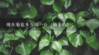 现在菊花多少钱1斤(晒干的) 现在菊花多少钱1斤(晒干的)