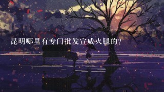 昆明哪里有专门批发宣威火腿的? 昆明哪里有专门批发宣威火腿的?